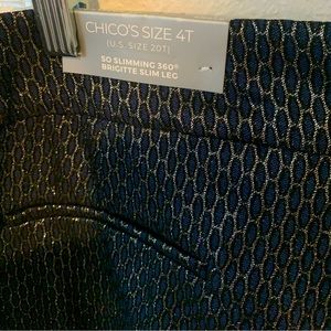NWT CHICO’S SO SLIMMING 360 BRIGITTE SLIM LEG SIZE 4T tall (US 20T)